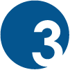 number two in blue circle design representing numerical concepts or sequences related to 3